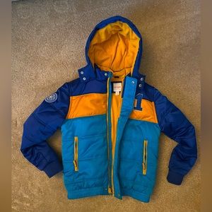 Cat & Jack boys hooded winter puffer jacket size Large (12/14). Good condition!